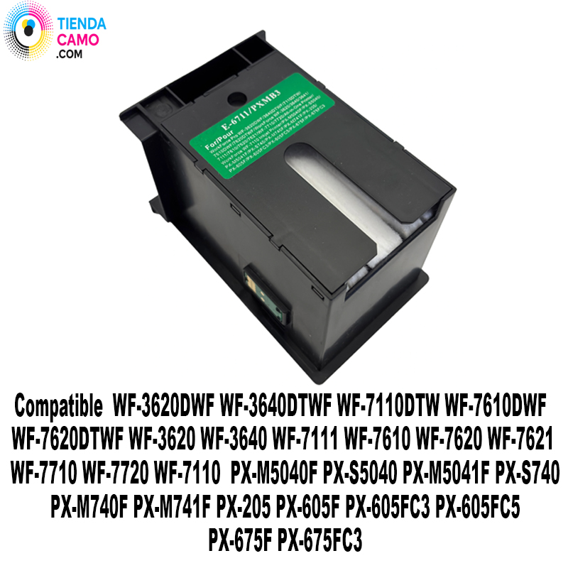 Caja de mantenimiento WF-3620DWF WF-3640DTWF WF-7110DTW WF-7610DWF WF-7620DTWF WF-3620 WF-3640 WF-7111 WF-7610 WF-7620 WF-7621 WF-7710 WF-7720 WF-7110